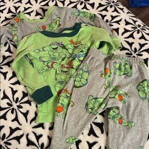 Kids Green Teenage Mutant Ninja Turtles Pajama Set - Unbranded